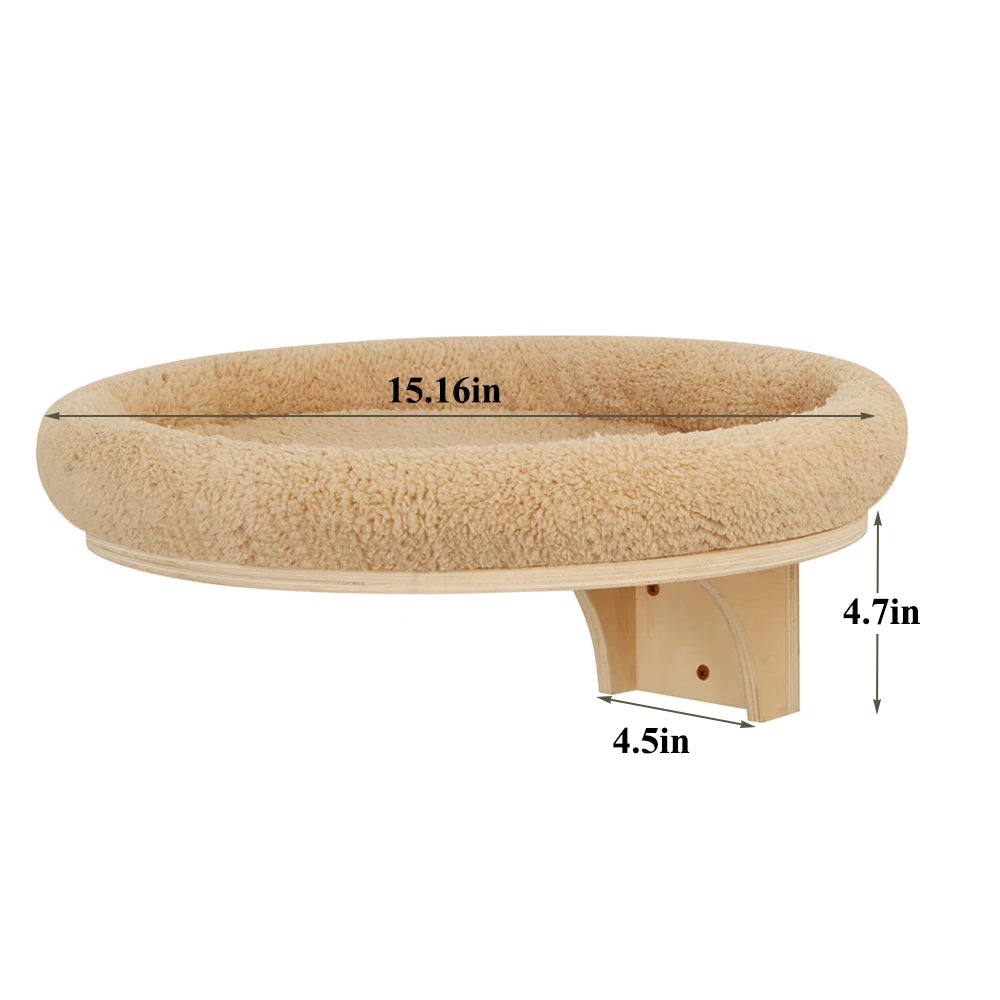 Cat Wall Mounted Wooden Furniture - Climbing Ladder & Cat Hammock