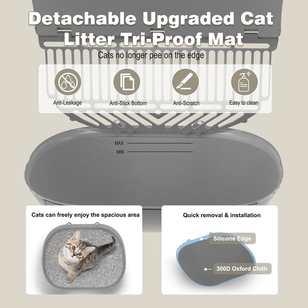 OMCPET Automatic Smart Cat Litter Box - Self Cleaning Sandbox & App Control