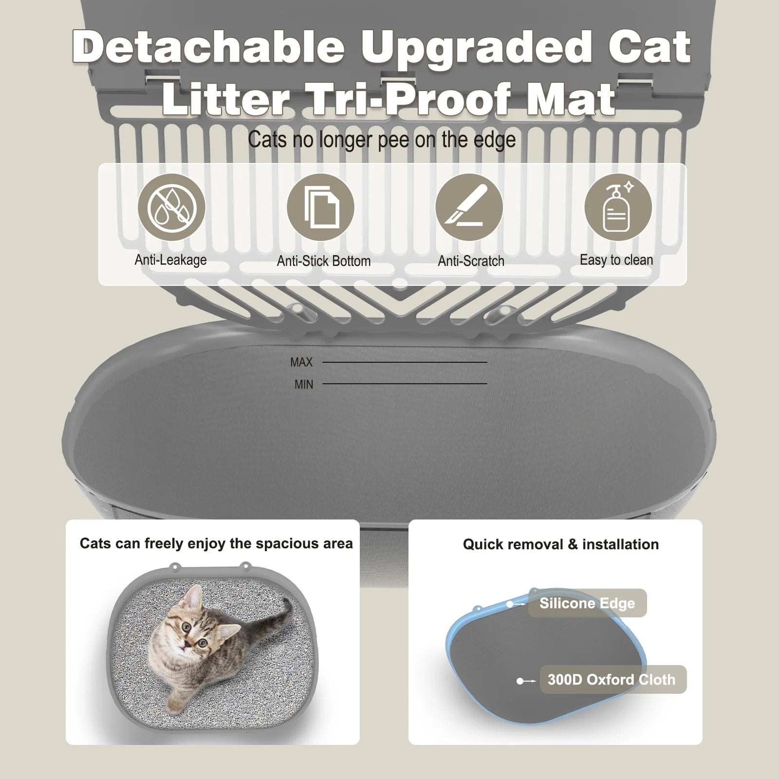 OMCPET Automatic Smart Cat Litter Box - Self Cleaning Sandbox & App Control
