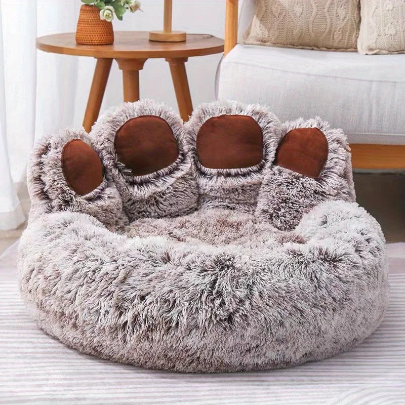 Cute Bear Paw Shape Pet Sofa Bed - Comfortable & Cozy for Dogs/Cats