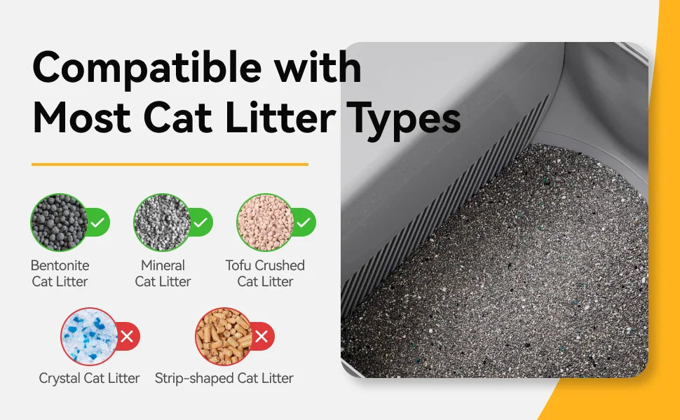 Self-Cleaning Cat Litter Box - Open-Top Design for Multi-Cat Homes