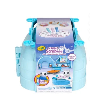 Crayola Scribble Scrubbie Arctic Igloo Playset - Washable Pet Toy Art Kit