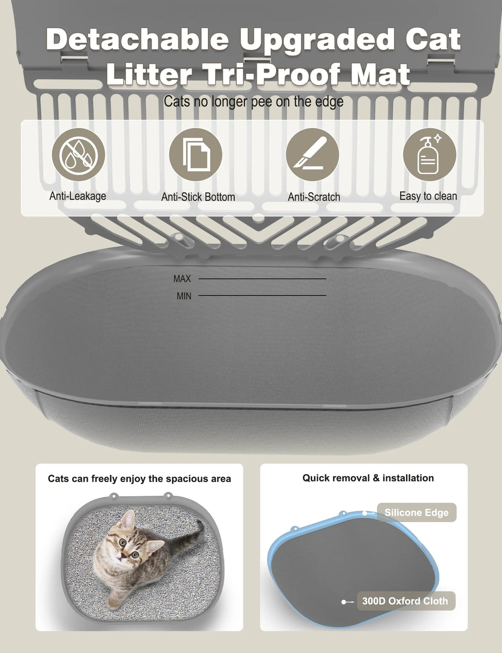 OMCPET Automatic Smart Cat Litter Box - Self Cleaning Sandbox & App Control