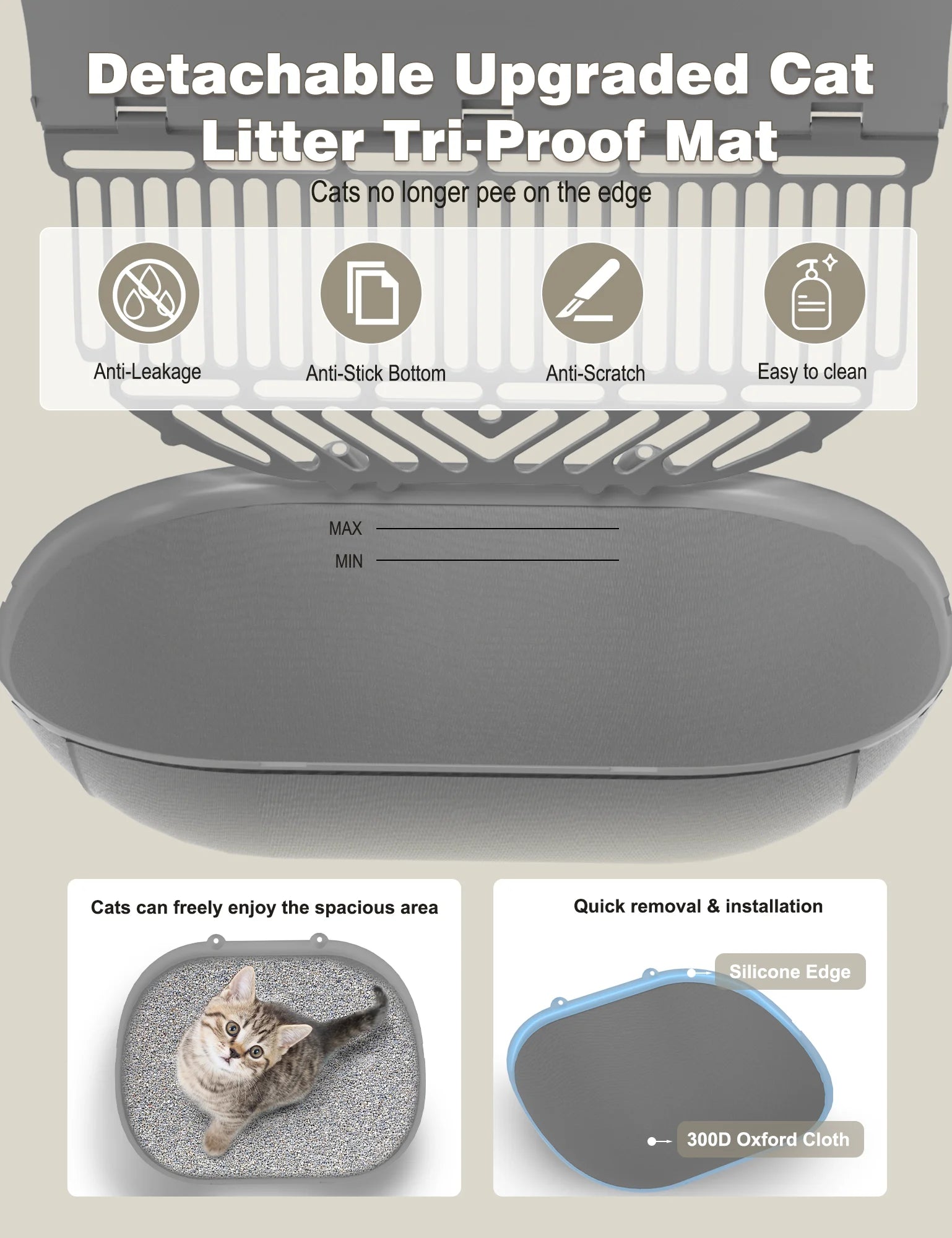 OMCPET Automatic Smart Cat Litter Box - Self Cleaning Sandbox & App Control