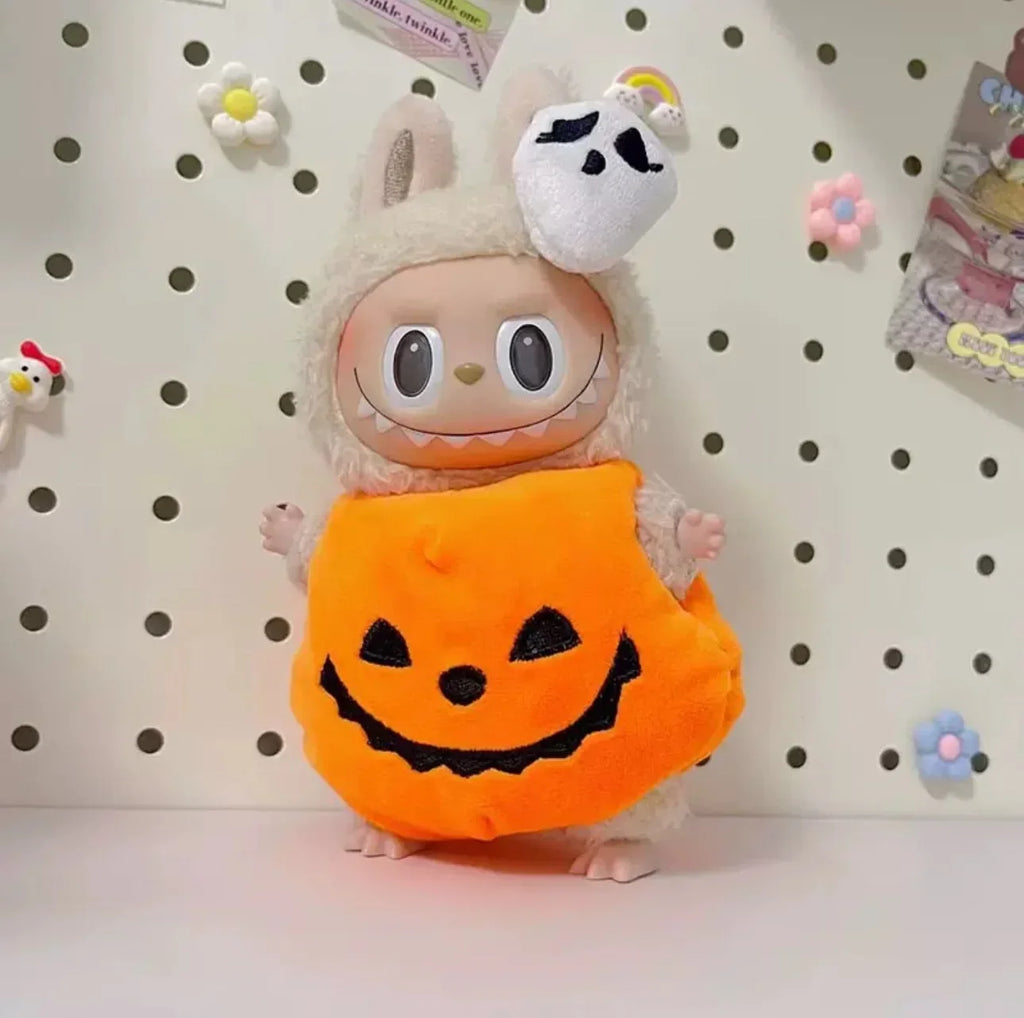 17cm Cute Mini Plush Doll'S Clothes Outfit Accessories  Labubu Idol Dolls shark onesie Clothing DIY Girl Gift