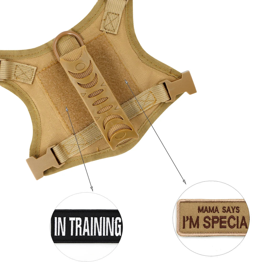 Tactical Puppy Harness Leash Set - Adjustable Vest for Small Dogs