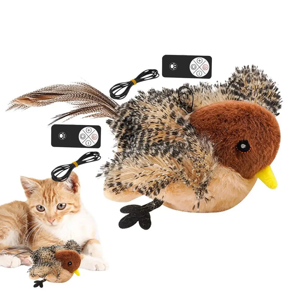 Flappy Bird Cat Toy Rechargeable - Pet Interactive Plush Toy