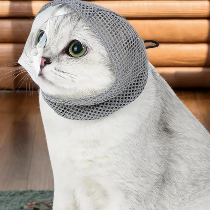 Cat Hood Anti-Bite Breathable - Kitten Face Protection Muzzle