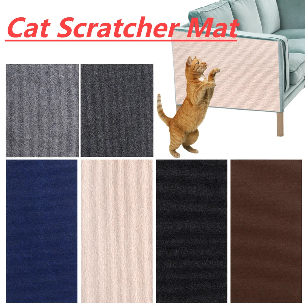 Cat Scratching Mat Self-Adhesive - Trimmable Carpet for Sofa/Furniture