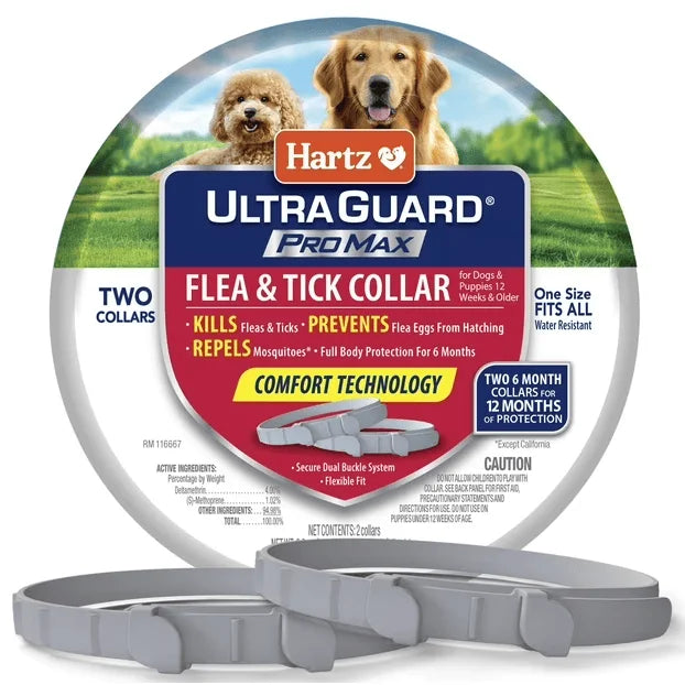 Hartz UltraGuard ProMax Gray Flea & Tick Collar for Dogs & Puppies