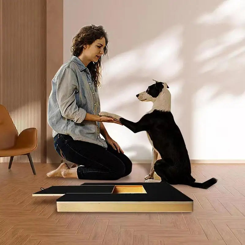 Wood Dog Nail Scratchboard - Adjustable Drawer Type Nail Trimming