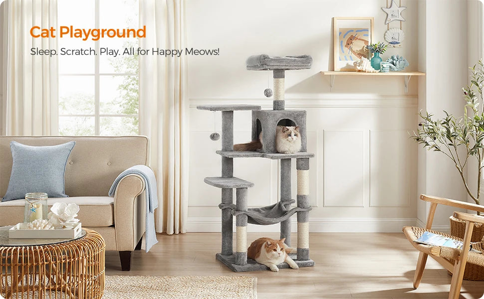 Feandrea Cat Tree (56.3") - Multi-Level Cat Tower for Indoor Cats