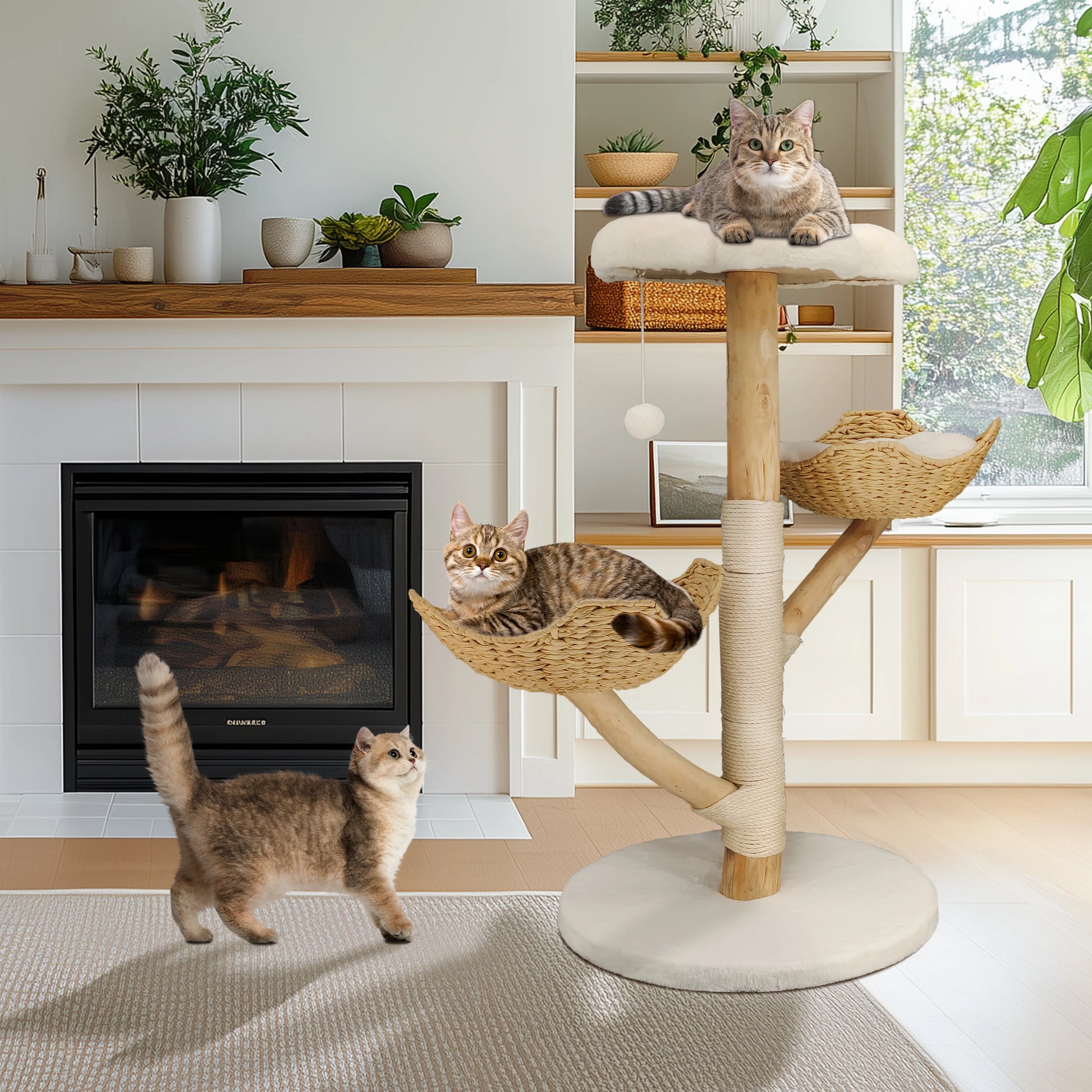 Bingopaw Cat Tree Tower Condo - Multi-Level Scratch Post for Kittens