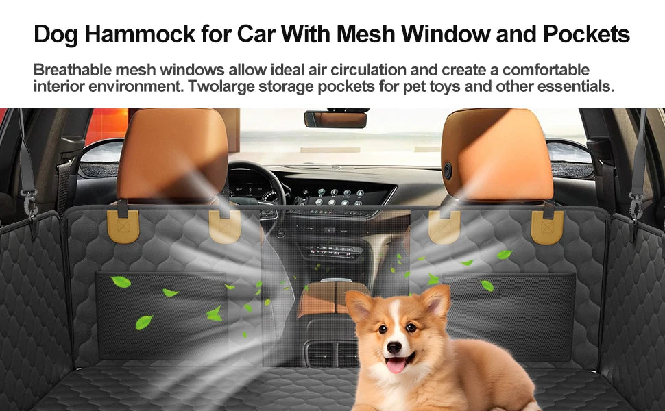 Waterproof Pet Travel Accessories - Foldable Dog Car Seat Cover