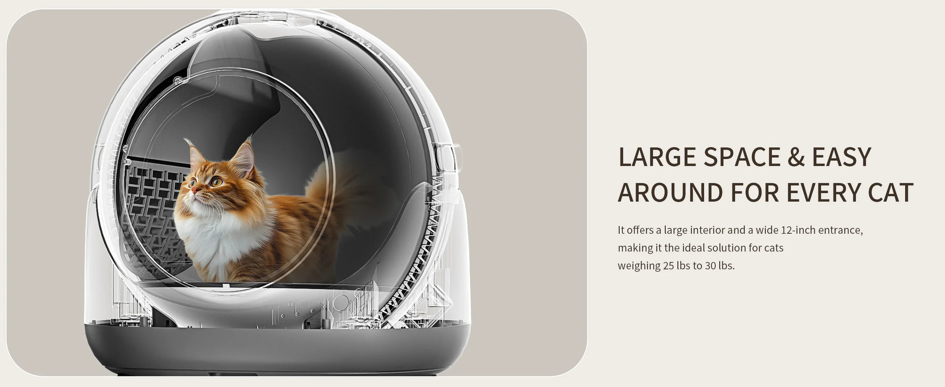 REDSASA 75L Automatic Smart Cat Litter Box - Self-Cleaning & App Control