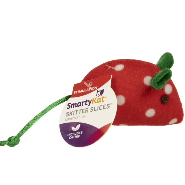SmartyKat Skitter Slices Soft Plush Catnip Mice - Interactive Pet Toy