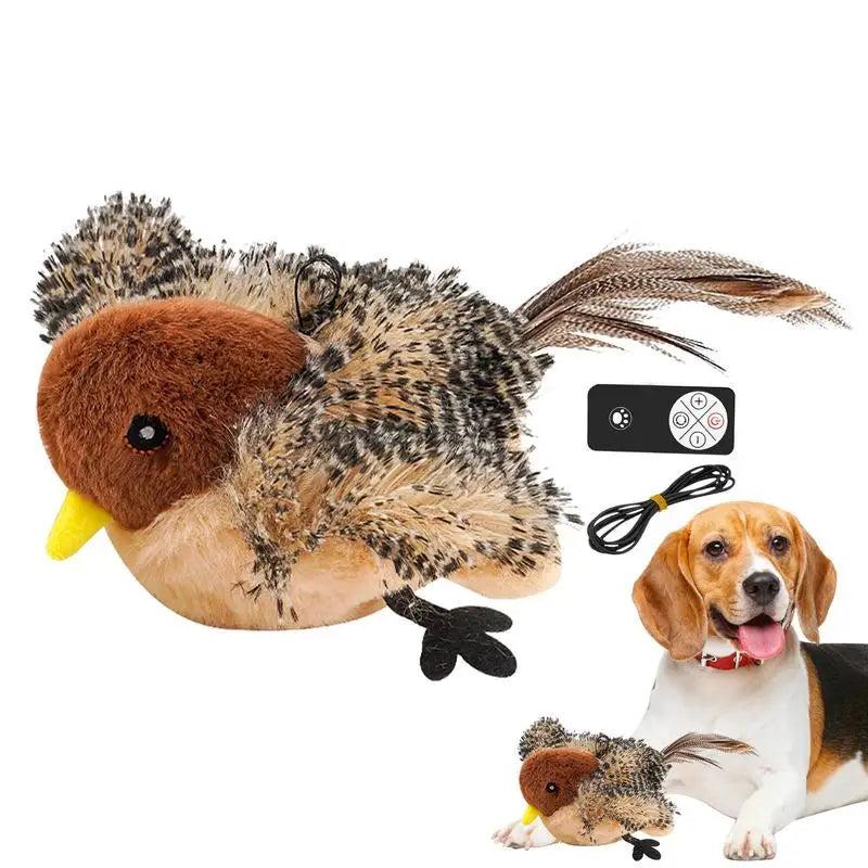 Flappy Bird Cat Toy Rechargeable - Pet Interactive Plush Toy