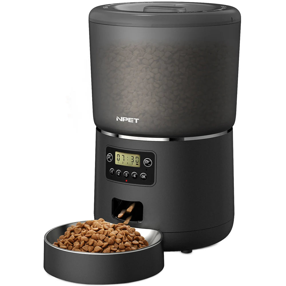 NPET 4L Automatic Smart Pet Feeder - For Cats, Dogs & Multiple Pets