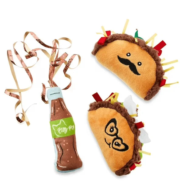 Vibrant Life Kitty-Cola & Taco Combo Pack - Catnip Premium Pet Toys