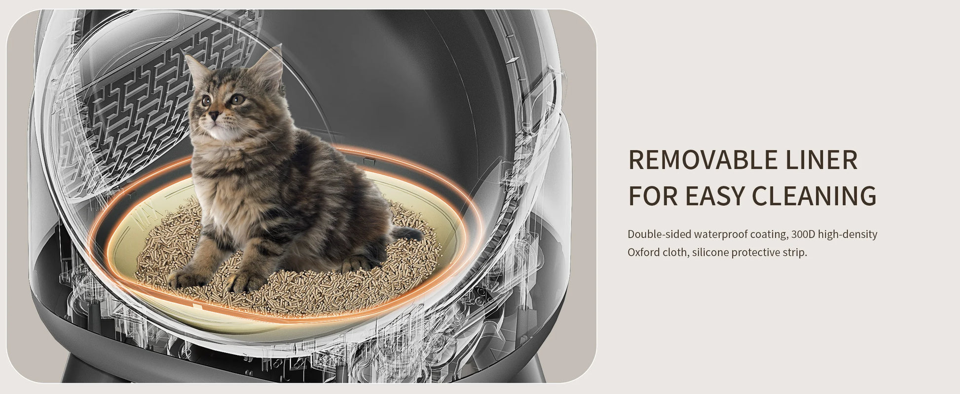 REDSASA 75L Automatic Smart Cat Litter Box - Self-Cleaning & App Control