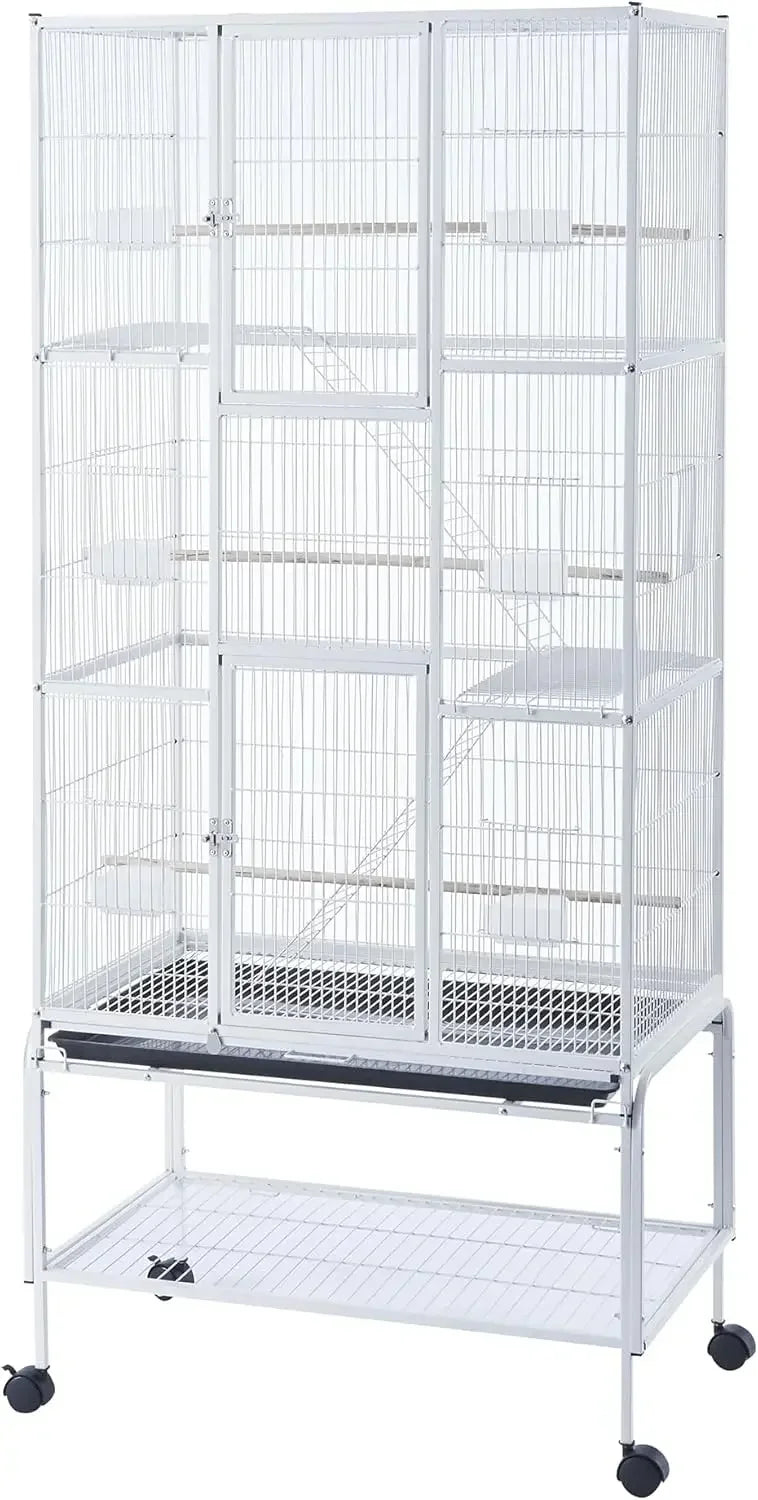 Height Large Bird Cages - Parrot Cage Wide Flight Metal Cage