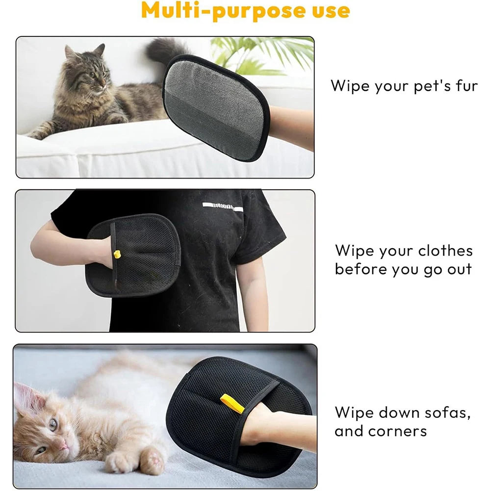 3-10PCS Pet Hair Remover Mitt - Grooming Gloves for Dogs & Cats