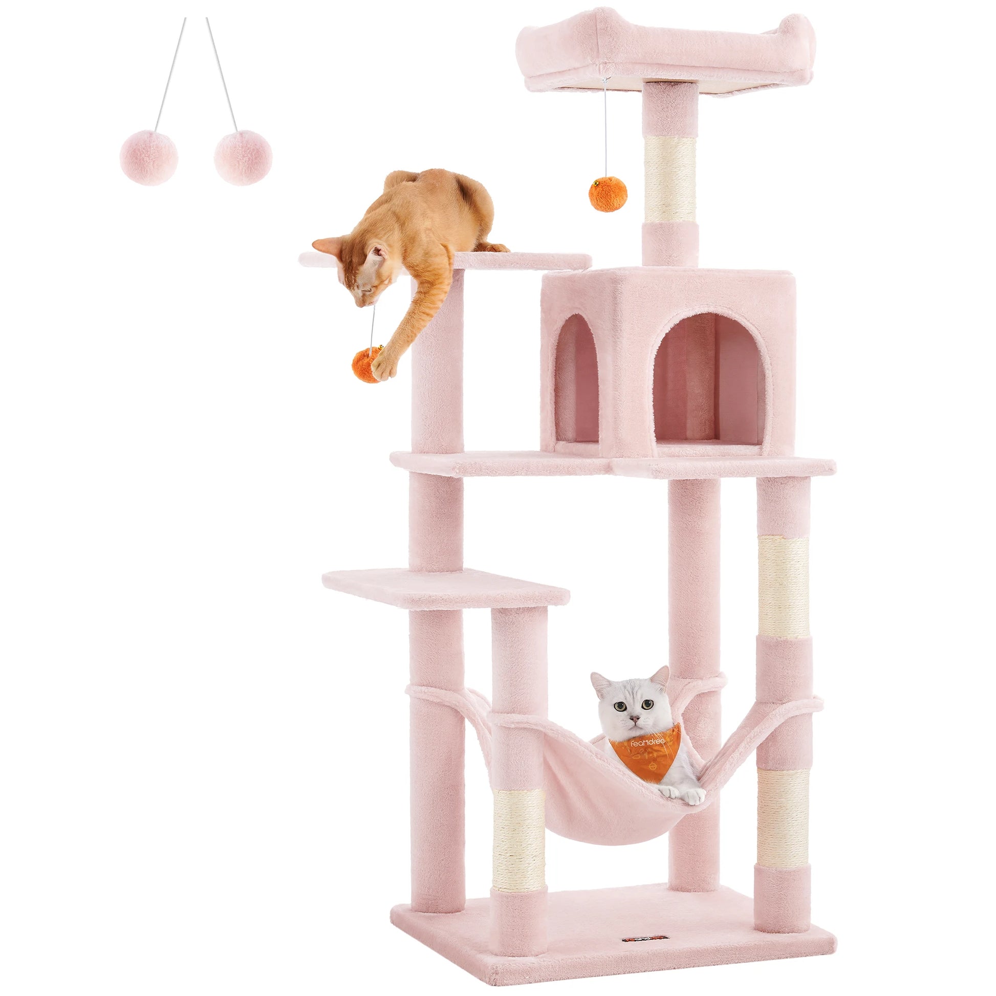 Feandrea Cat Tree (56.3") - Multi-Level Cat Tower for Indoor Cats