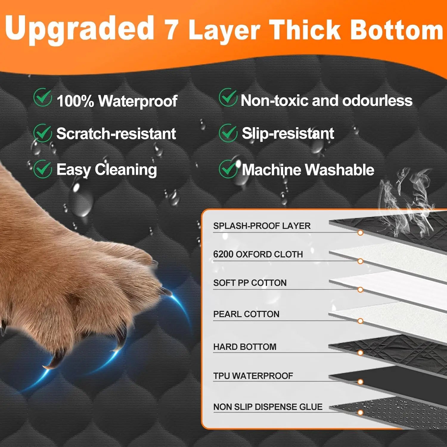 Waterproof Pet Travel Accessories - Foldable Dog Car Seat Cover