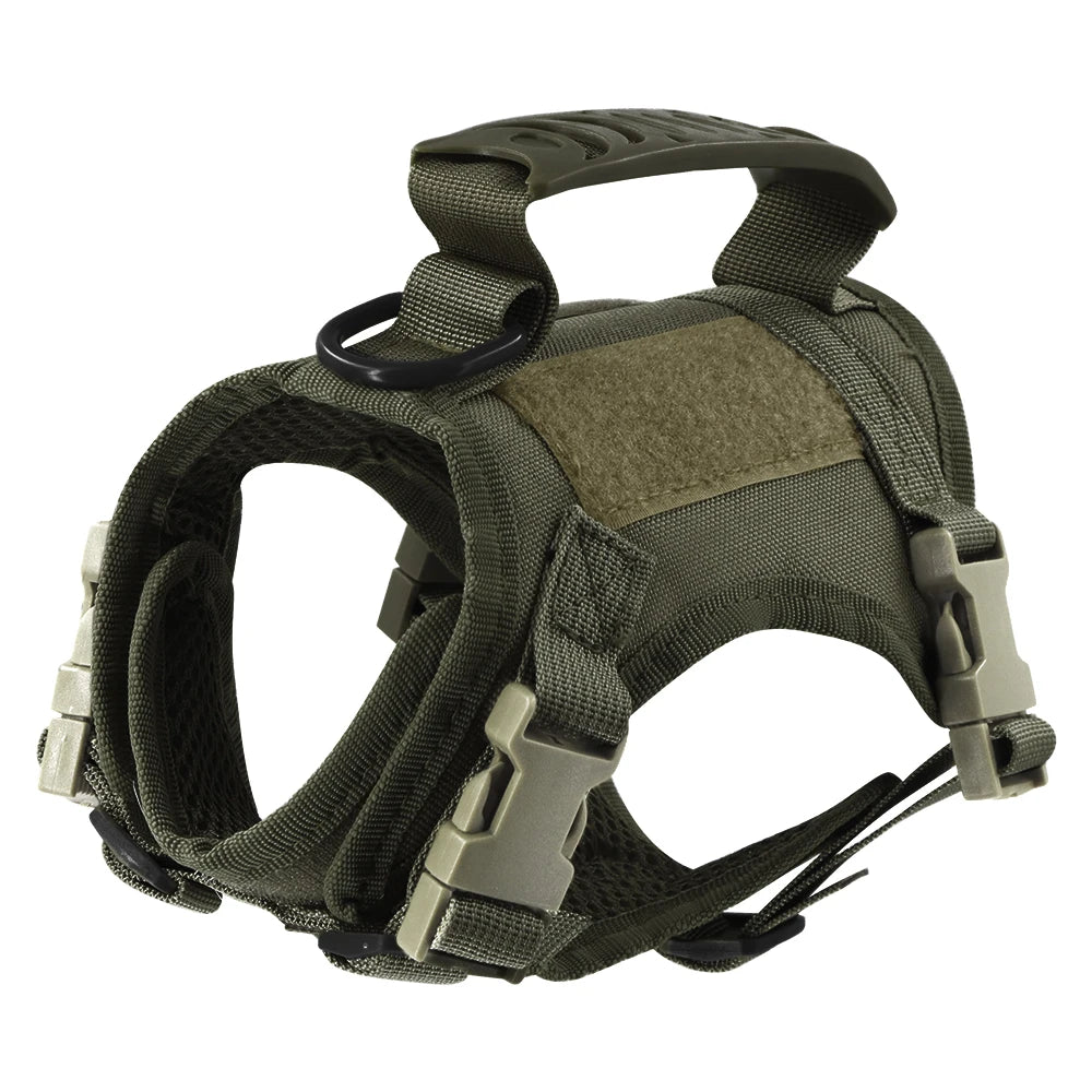 Tactical Cat Harness Adjustable Puppy Vest - Military Small Dogs Harness