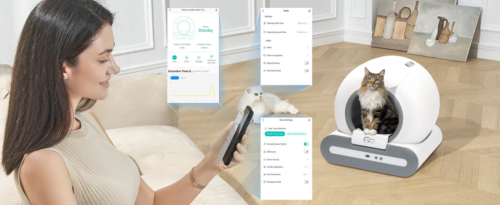 DOEL Automatic Cat Litter Box - Self Cleaning with App Control