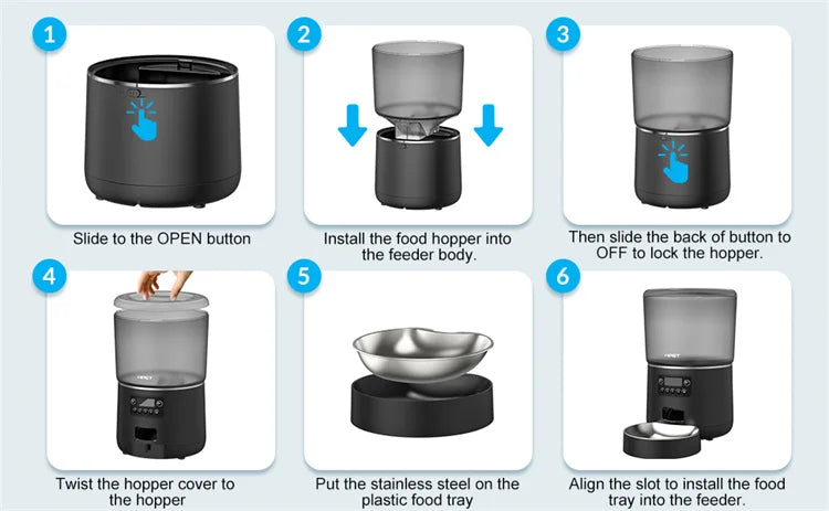 NPET 4L Automatic Smart Pet Feeder - For Cats, Dogs & Multiple Pets