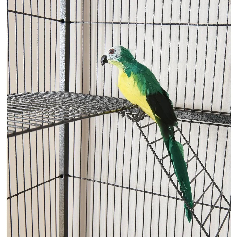 Height Large Bird Cages - Parrot Cage Wide Flight Metal Cage