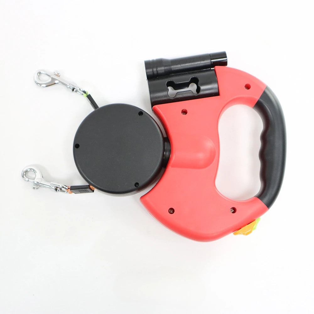 Automatic Retractable Two-End Pet Leash - Dog Leash with Flashlight