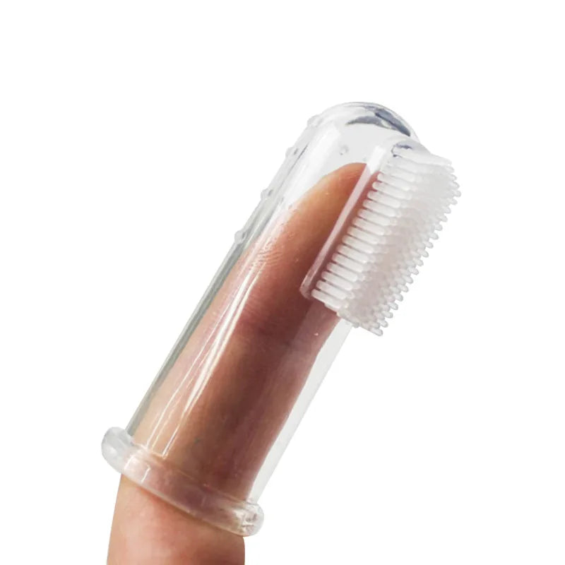 Super Soft Pet Finger Toothbrush - Teddy Dog & Cat Dental Tool