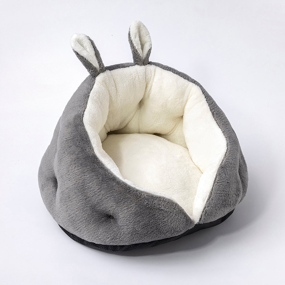Cute Rabbit Ear Pet Bed (Medium) - Soft Faux Fur & Anti-Slip