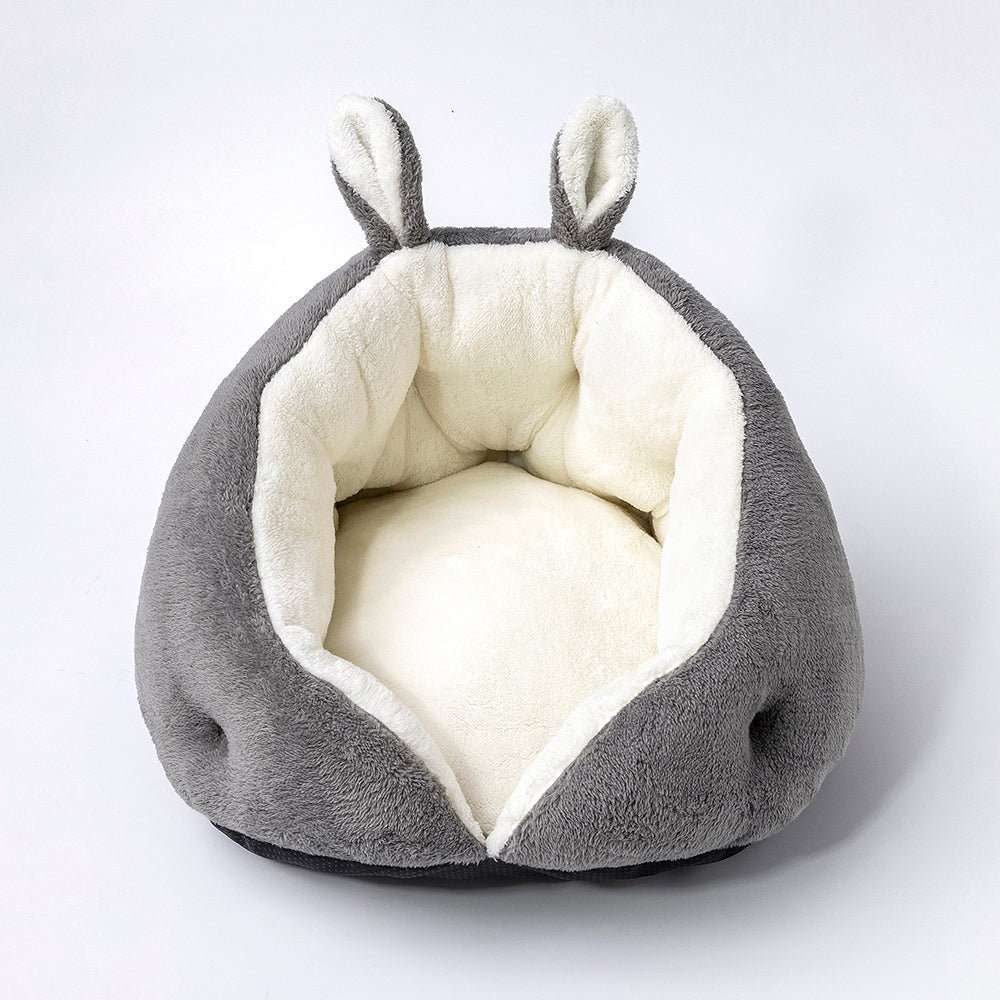 Cute Rabbit Ear Pet Bed (Medium) - Soft Faux Fur & Anti-Slip