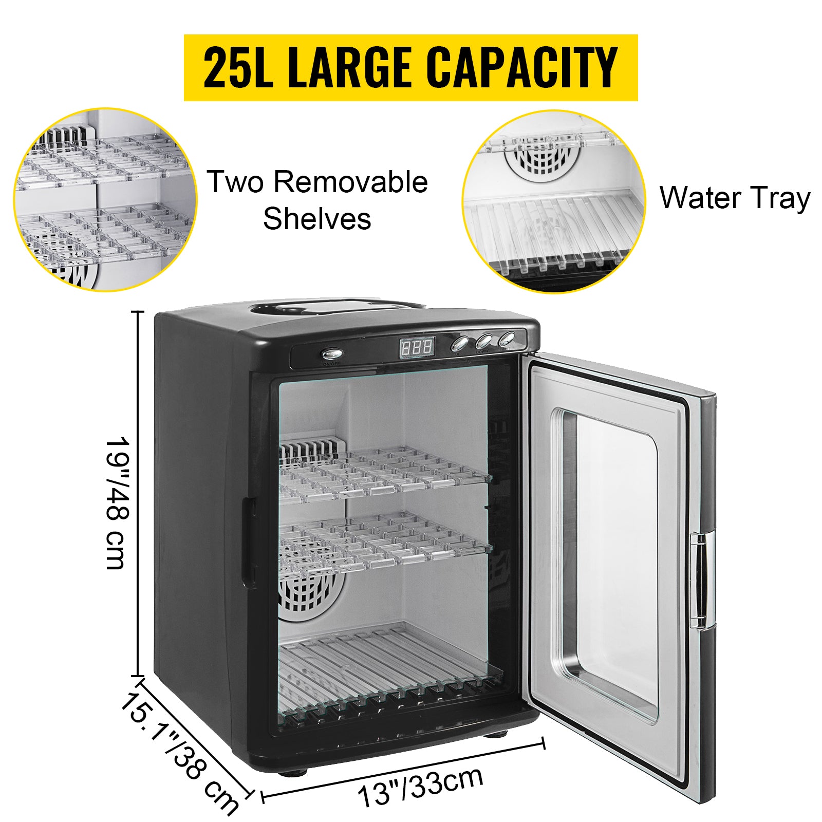 SucceBuy 25L Reptile Incubator - Digital Egg Incubator (5-42°C)